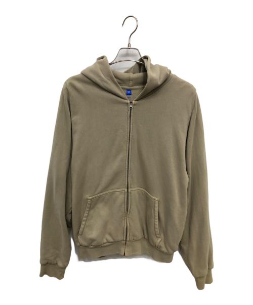 YEEZY（イージー）YEEZY (イージー) GAP (ギャップ) ダブルフェイス ワイドシルエット ジップアップ スウェット フーディ／DOUBLEFACE WIDE SILHOUETTE ZIP UP SWEAT HOODIE ベージュ サイズ:Lの古着・服飾アイテム