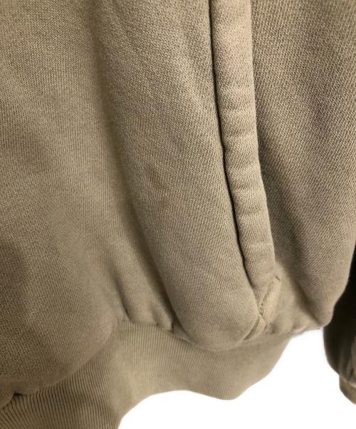 YEEZY（イージー）YEEZY (イージー) GAP (ギャップ) ダブルフェイス ワイドシルエット ジップアップ スウェット フーディ／DOUBLEFACE WIDE SILHOUETTE ZIP UP SWEAT HOODIE ベージュ サイズ:Lの古着・服飾アイテム