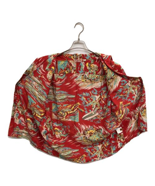 Sun Surf（サンサーフ）Sun Surf (サンサーフ) MISTER FREEDOM (ミスターフリーダム) ROCK'N'ROLL SHIRT レッド サイズ:XLの古着・服飾アイテム