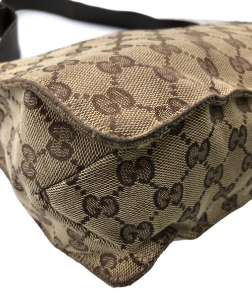GUCCI（グッチ）GUCCI (グッチ) GG CANVAS SHOULDER BAG／GGキャンバス ショルダーバッグ ベージュの古着・服飾アイテム