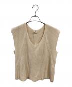 HERMESエルメス）の古着「ハイゲージノースリーブニット／HIGH GAUGE NOSLEEVE KNIT」｜アイボリー