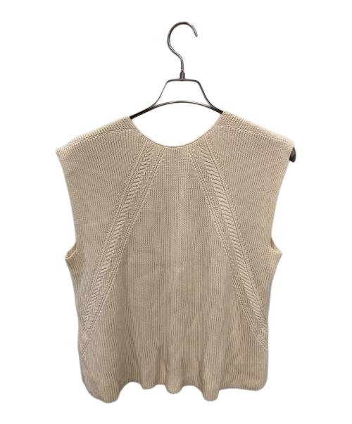 HERMES（エルメス）HERMES (エルメス) ハイゲージノースリーブニット／HIGH GAUGE NOSLEEVE KNIT アイボリー サイズ:40の古着・服飾アイテム