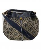 TORY BURCHトリーバーチ）の古着「ショルダーバッグ」｜ネイビー×ベージュ