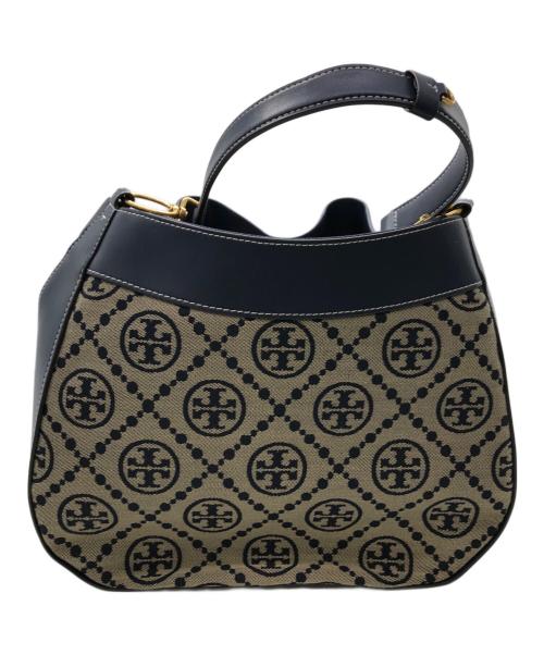 TORY BURCH（トリーバーチ）TORY BURCH (トリーバーチ) ショルダーバッグ ネイビー×ベージュの古着・服飾アイテム