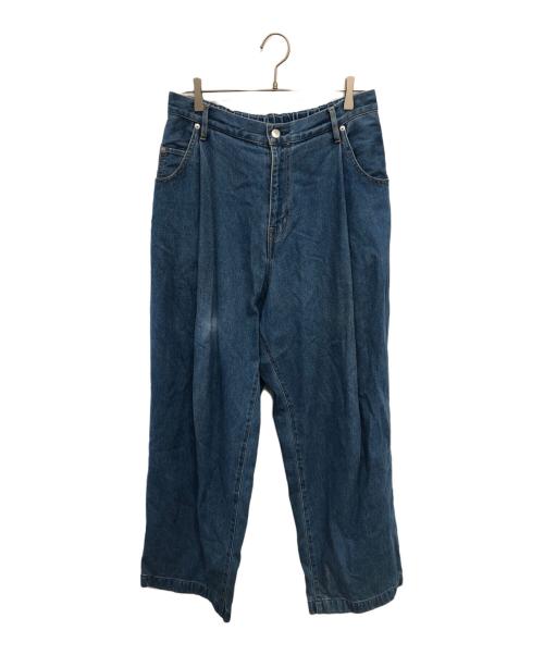 NEON SIGN（ネオンサイン）NEON SIGN (ネオンサイン) WIDE DENIM SLACKS／ワイドデニムスラックス インディゴ サイズ:48の古着・服飾アイテム