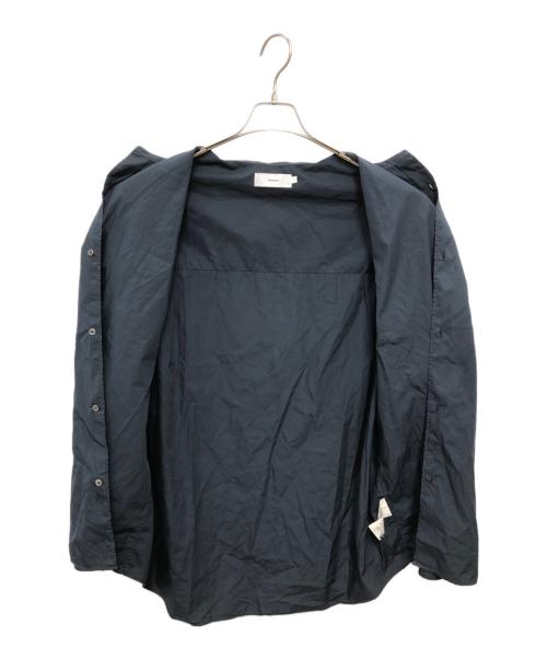 Graphpaper（グラフペーパー）Graphpaper (グラフペーパー) BROAD L/S OVERSIZED BAND COLLAR SHIRT／ブロード ロングスリーブ オーバーサイズド バンドカラーシャツ ネイビー サイズ:FREEの古着・服飾アイテム