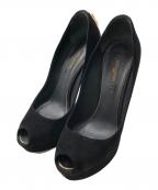 LOUIS VUITTONルイ ヴィトン）の古着「オープントゥーパンプス」｜ブラック