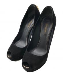 LOUIS VUITTON（ルイ ヴィトン）の古着「オープントゥーパンプス」｜ブラック