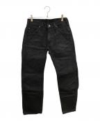 IRON HEARTアイアンハート）の古着「HEAVY DUCK DOUBLE KNEE PANTS／ヘビーダックダブルニーパンツ」｜ブラック