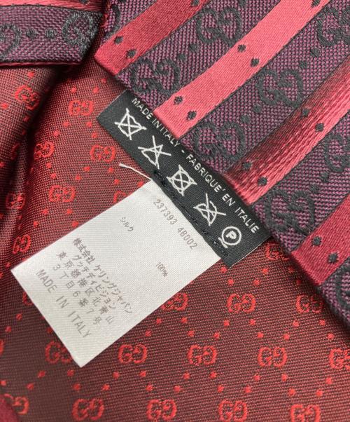 GUCCI（グッチ）GUCCI (グッチ) GG柄シルクネクタイ レッド サイズ:-不明の古着・服飾アイテム