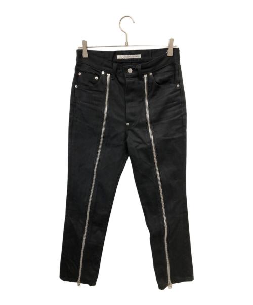 JOHN LAWRENCE SULLIVAN（ジョン ローレンス サリバン）JOHN LAWRENCE SULLIVAN (ジョン ローレンス サリバン) RIGID DENIM ZIPPED PANTS／リジッドデニムジップドパンツ ブラック サイズ:44の古着・服飾アイテム