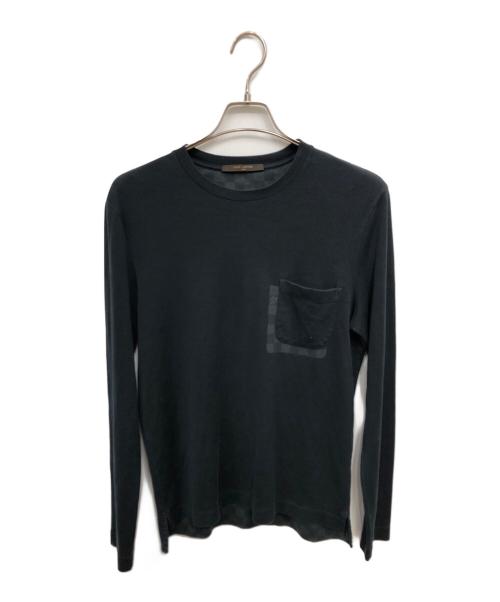 LOUIS VUITTON（ルイ ヴィトン）LOUIS VUITTON (ルイ ヴィトン) ダミエ ポケット ロングスリーブカットソー／Ⅾ’AMIER POCKET L/S CUT AND SEW ネイビー サイズ:Sの古着・服飾アイテム