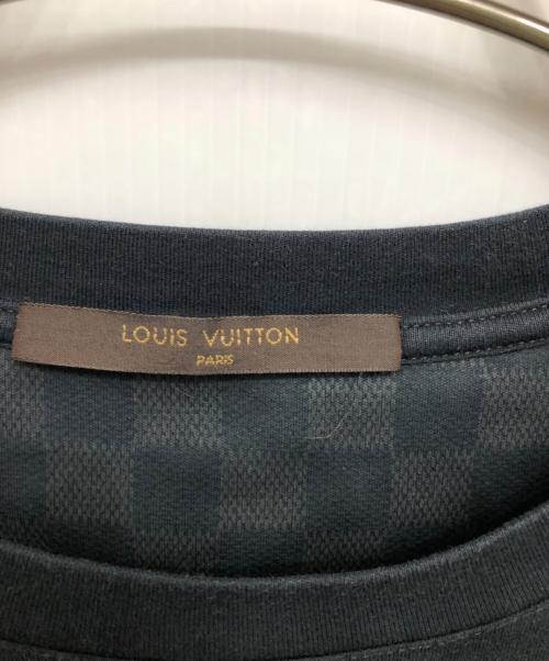 LOUIS VUITTON（ルイ ヴィトン）LOUIS VUITTON (ルイ ヴィトン) ダミエ ポケット ロングスリーブカットソー／Ⅾ’AMIER POCKET L/S CUT AND SEW ネイビー サイズ:Sの古着・服飾アイテム