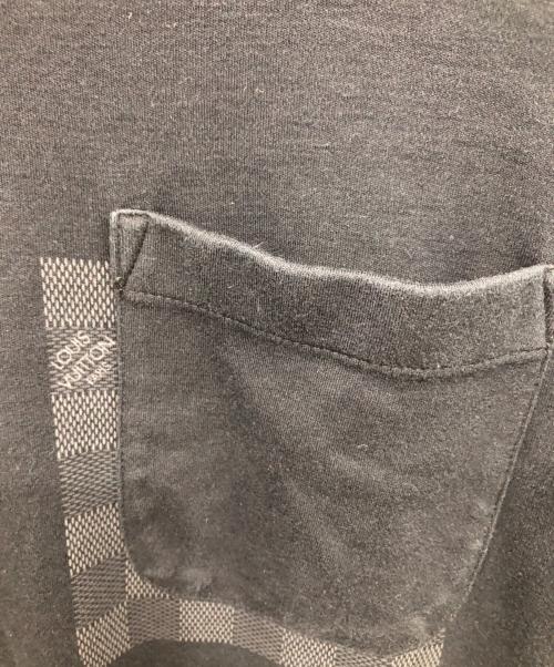 LOUIS VUITTON（ルイ ヴィトン）LOUIS VUITTON (ルイ ヴィトン) ダミエ ポケット ロングスリーブカットソー／Ⅾ’AMIER POCKET L/S CUT AND SEW ネイビー サイズ:Sの古着・服飾アイテム