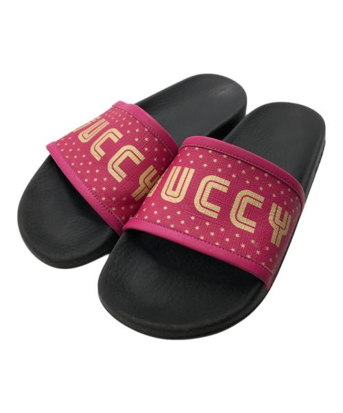 GUCCI（グッチ）GUCCI (グッチ) SEGA (セガ) スライドサンダル ショッキングピンク サイズ:36の古着・服飾アイテム