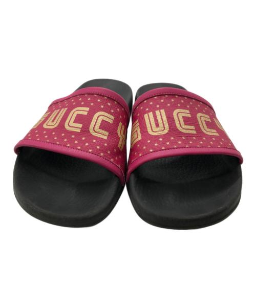 GUCCI（グッチ）GUCCI (グッチ) SEGA (セガ) スライドサンダル ショッキングピンク サイズ:36の古着・服飾アイテム