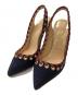 Christian Louboutin（クリスチャン・ルブタン）の古着「ハイヒールパンプス」｜ネイビー×レッド