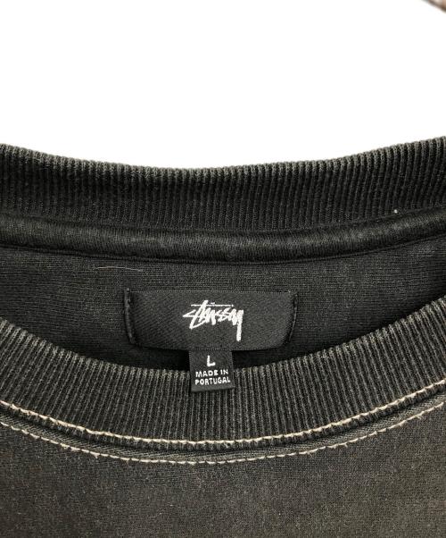 stussy（ステューシー）stussy (ステューシー) Contrast Stitch Label ブラック サイズ:Lの古着・服飾アイテム