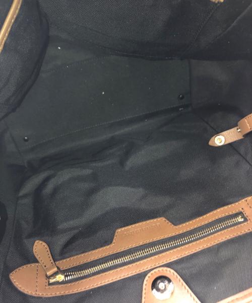 BURBERRY（バーバリー）BURBERRY (バーバリー) HORSEFERRY CHECK SMALL CANTERBURY PANELS TOTE／ホースフェリーチェックスモールカンタベリーパネルズトート ベージュの古着・服飾アイテム