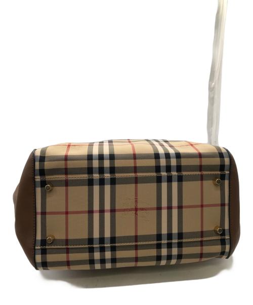 BURBERRY（バーバリー）BURBERRY (バーバリー) HORSEFERRY CHECK SMALL CANTERBURY PANELS TOTE／ホースフェリーチェックスモールカンタベリーパネルズトート ベージュの古着・服飾アイテム