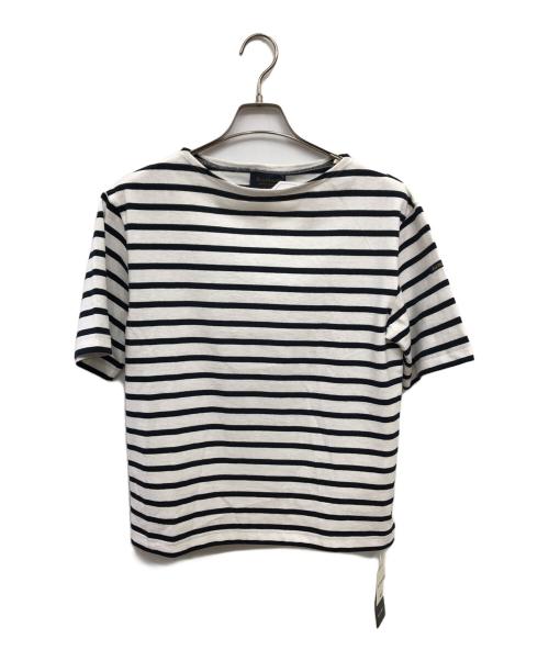 Le minor（ルミノア）Le minor (ルミノア) BEAMS F (ビームスエフ) ボーダーカットソー／BORDER CUT AND SEW ホワイト×ブラック サイズ:Sの古着・服飾アイテム