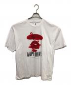 A BATHING APEア ベイシング エイプ）の古着「S/S T-SHIRT／半袖Tシャツ」｜ホワイト×レッド