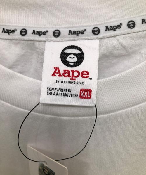 A BATHING APE（ア ベイシング エイプ）A BATHING APE (ア ベイシング エイプ) S/S T-SHIRT／半袖Tシャツ ホワイト×レッド サイズ:2ＸＬの古着・服飾アイテム