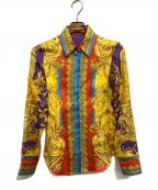 VERSACEヴェルサーチェ）の古着「メデューサボタン　長袖シャツ」｜マルチカラー