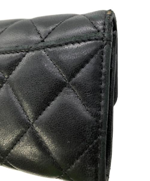 CHANEL（シャネル）CHANEL (シャネル) マトラッセ ココマーク カードケース／MATELASSE COCO MARK CARD CASE ブラックの古着・服飾アイテム