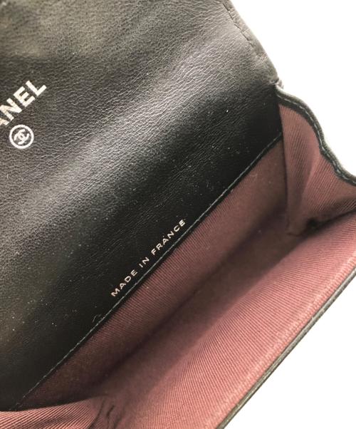 CHANEL（シャネル）CHANEL (シャネル) マトラッセ ココマーク カードケース／MATELASSE COCO MARK CARD CASE ブラックの古着・服飾アイテム