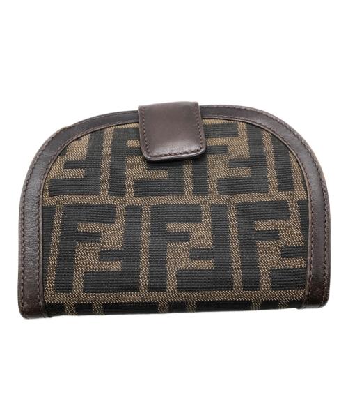 FENDI（フェンディ）FENDI (フェンディ) ズッカ二つ折り財布／ZUCCA WALLET ブラウンの古着・服飾アイテム