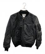AVIREXアヴィレックス）の古着「FADED MA-1 CUSTOM／フェイデッド MA-1 カスタム」｜ブラック