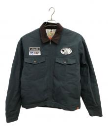 AVIREX×UNIVERSAL OVERALL（アヴィレックス×ユニバーサルオーバーオール）の古着「ワークジャケット／WORK JACKET」｜グリーン