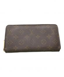 LOUIS VUITTON（ルイ ヴィトン）の古着「モノグラム ジッピーウォレット／MONOGRAM ZIPPE WALLET」｜ブラウン×ピンク