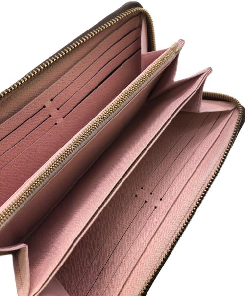 LOUIS VUITTON（ルイ ヴィトン）LOUIS VUITTON (ルイ ヴィトン) モノグラム ジッピーウォレット／MONOGRAM ZIPPE WALLET ブラウン×ピンクの古着・服飾アイテム