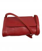 IL BISONTEイル ビゾンテ）の古着「レザーショルダーバッグ」｜レッド