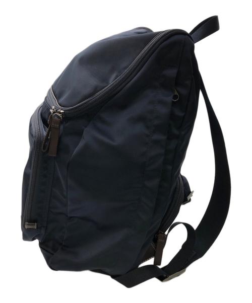 PORTER（ポーター）PORTER (ポーター) PLAN RUCK SUCK／プラン リュックサック ネイビー×ブラウンの古着・服飾アイテム