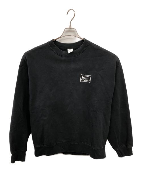 NIKE（ナイキ）NIKE (ナイキ) stussy (ステューシー) Washed NRG Fleece Crewnec／ウォッシュドNRG フリースクルーネック ブラック サイズ:Lの古着・服飾アイテム