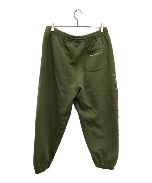 NIKE（ナイキ）NIKE (ナイキ) SUPREME (シュプリーム) SIDE LOGO SWEAT PANTS／サイドロゴ スウェットパンツ グリーン サイズ:Mの古着・服飾アイテム