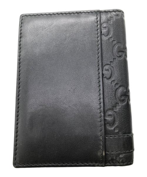 GUCCI（グッチ）GUCCI (グッチ) シグネチャー カードケース／SIGNATURE CARD CASE ブラックの古着・服飾アイテム