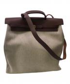 HERMESエルメス）の古着「エールバッグMM／YELL BAG MM」｜ベージュ×ブラウン