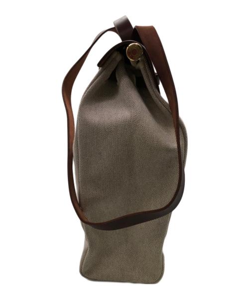 HERMES（エルメス）HERMES (エルメス) エールバッグMM／YELL BAG MM ベージュ×ブラウンの古着・服飾アイテム