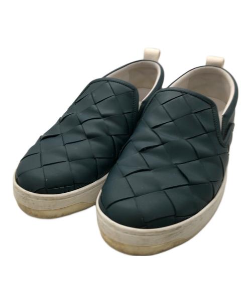 BOTTEGA VENETA（ボッテガベネタ）BOTTEGA VENETA (ボッテガベネタ) マキシ・イントレチャート スリッポン／MAXI INTRECCIATO SLIPON グリーン サイズ:44の古着・服飾アイテム