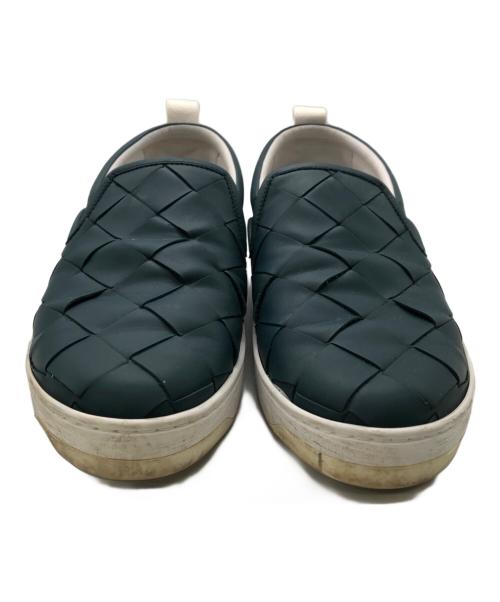 BOTTEGA VENETA（ボッテガベネタ）BOTTEGA VENETA (ボッテガベネタ) マキシ・イントレチャート スリッポン／MAXI INTRECCIATO SLIPON グリーン サイズ:44の古着・服飾アイテム