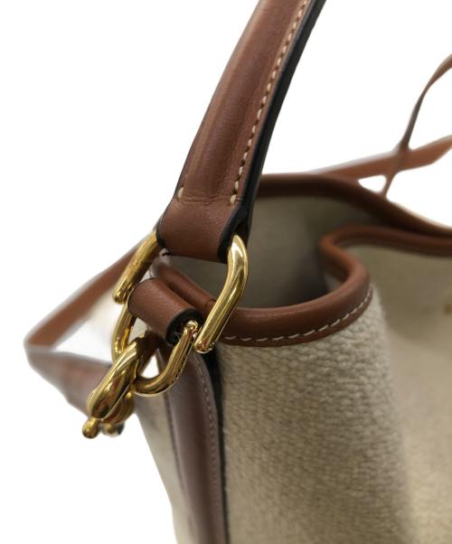 CELINE（セリーヌ）CELINE (セリーヌ) Bucket 16／バケット16 ベージュ×ブラウンの古着・服飾アイテム
