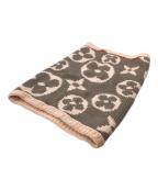 LOUIS VUITTONルイ ヴィトン）の古着「MONOGRAM SNOOD GRAND FLOOR／モノグラム スヌード グランフロア」｜グレー×ピンク