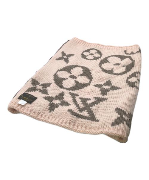 LOUIS VUITTON（ルイ ヴィトン）LOUIS VUITTON (ルイ ヴィトン) MONOGRAM SNOOD GRAND FLOOR／モノグラム スヌード グランフロア グレー×ピンクの古着・服飾アイテム