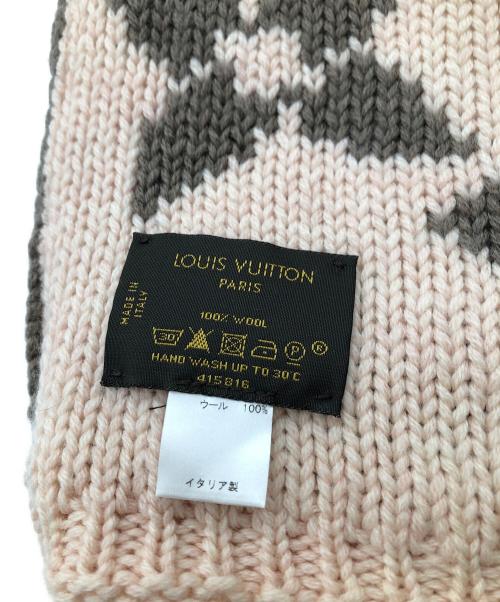 LOUIS VUITTON（ルイ ヴィトン）LOUIS VUITTON (ルイ ヴィトン) MONOGRAM SNOOD GRAND FLOOR／モノグラム スヌード グランフロア グレー×ピンクの古着・服飾アイテム