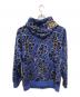 stussy (ステューシー) HIBISCUS PRINT ZIP UP HOODIE／ハイビスカスプリント ジップアップフーディ ネイビー サイズ:XL：10000円