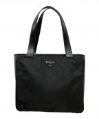 PRADAプラダ）の古着「ナイロントートバッグ／NYLON TOTE BAG」｜ブラック